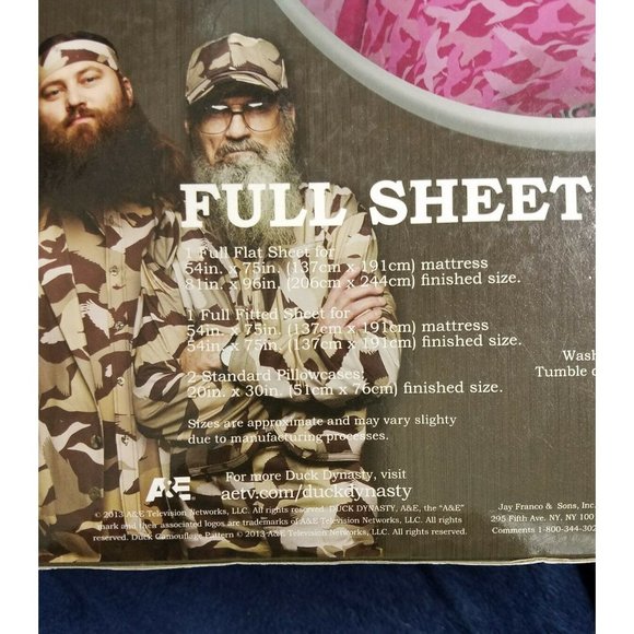 PINK camouflage full sheet set Duck Dynasty duck hunters hunting bedding camo - Picture 4 of 6